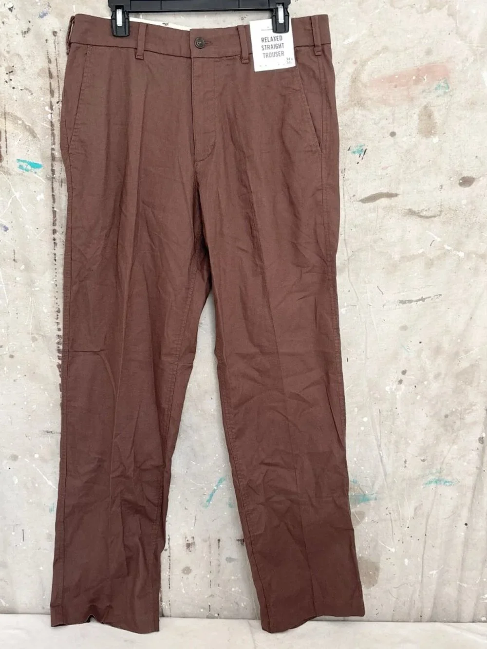 Abercrombie Linen-Blend Relaxed Straight Trouser